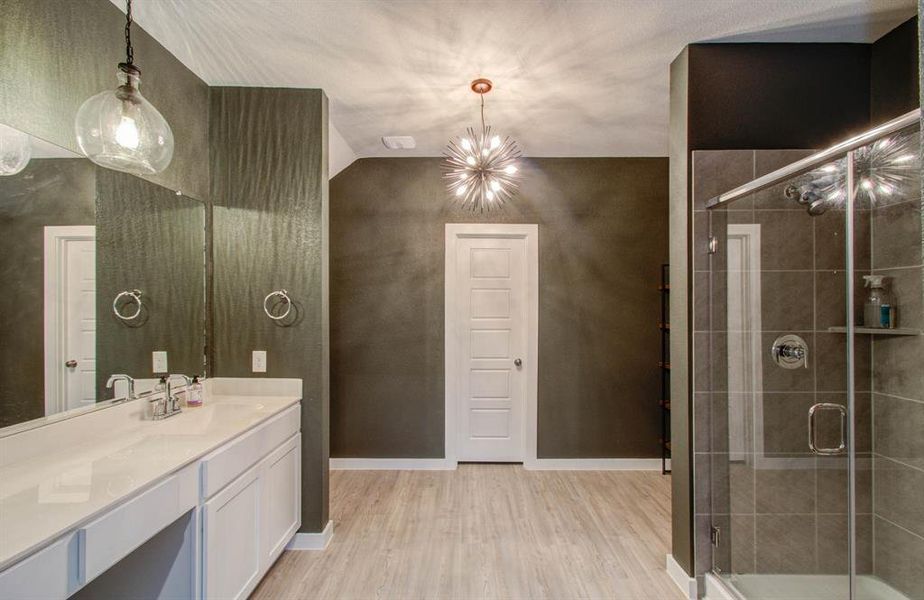 Primary Bathroom with large walk-in closet