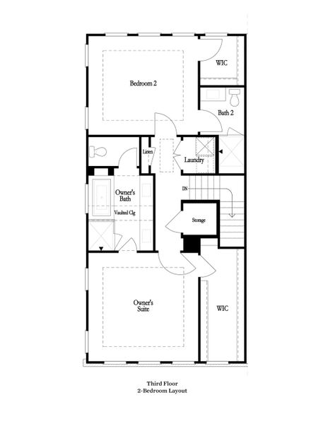 Third Floor - 2 Bedroom Layout