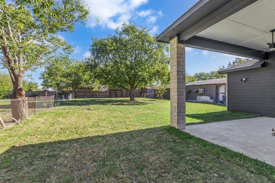 View of yard featuring a patio area