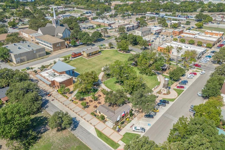 Nearby Heritage Park, just West of development