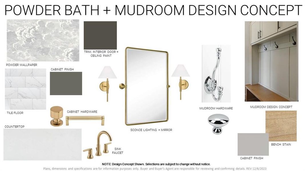 Powder Bath and Mudroom Design Concept