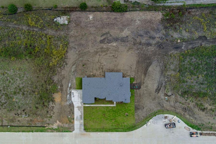 Birds eye view of property