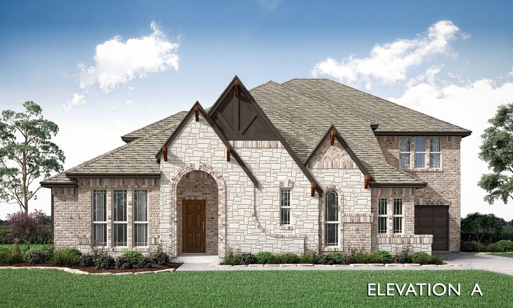Elevation A. Red Oak, TX New Home