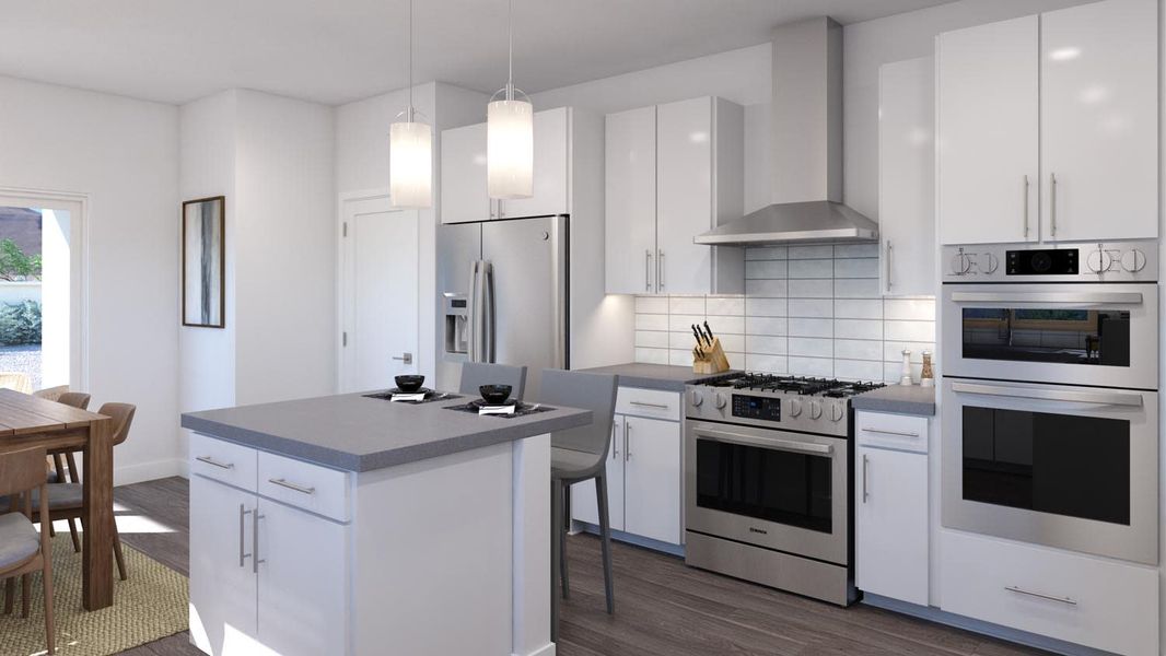 Kitchen Rendering for Pima at Northern Farms in Waddell, Arizona by Landsea Homes