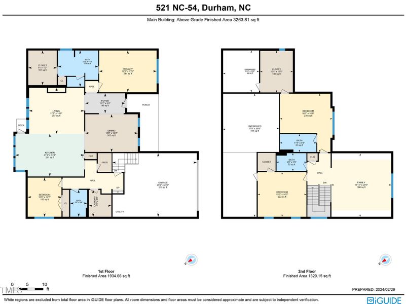 521 E NC Hwy 54- floor plans- 1st & 2nd