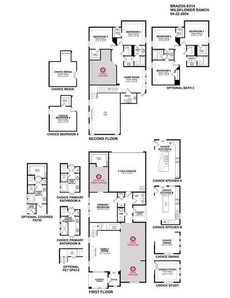 Beazer Homes Wildflower Ranch Brazos  Plan