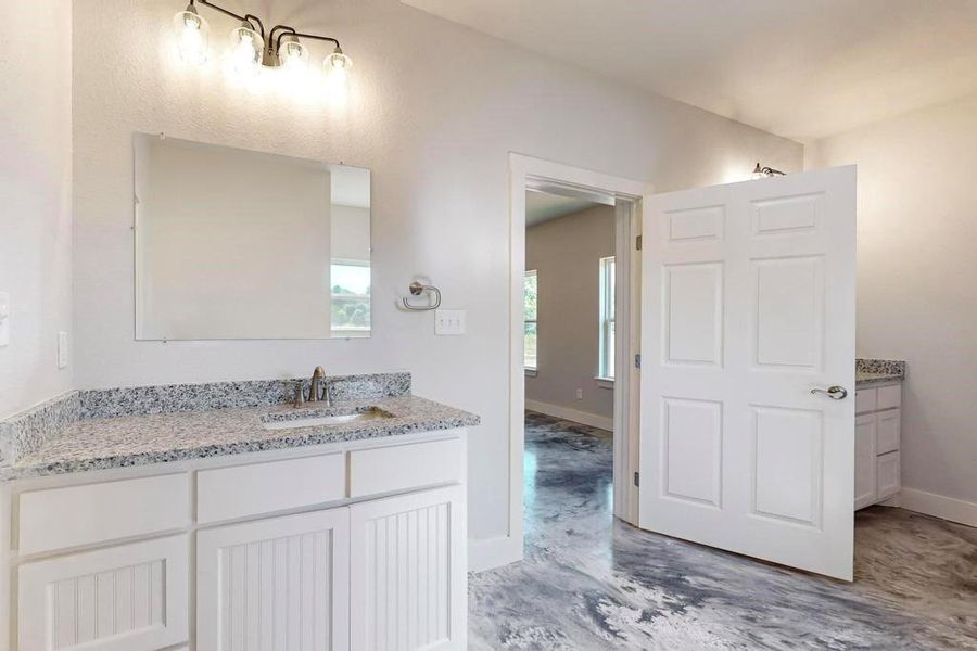 Bathroom featuring vanity