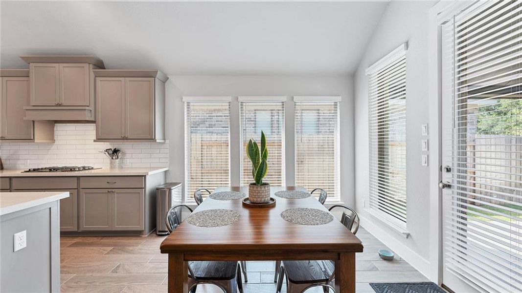 Dining area off kitchen