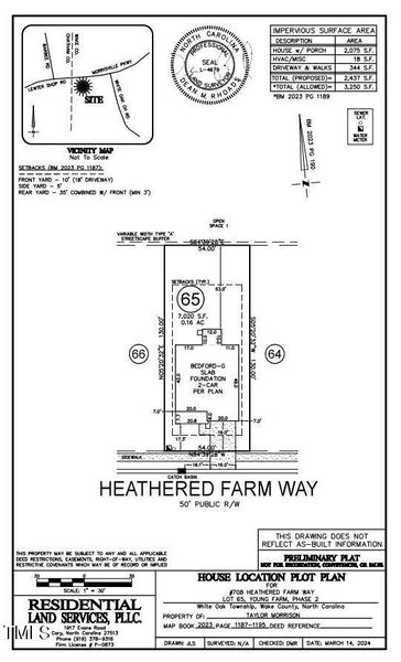 708 Heathered Farm Way Plot Plan