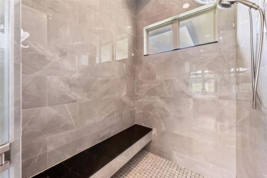 Primary suite walk-in shower