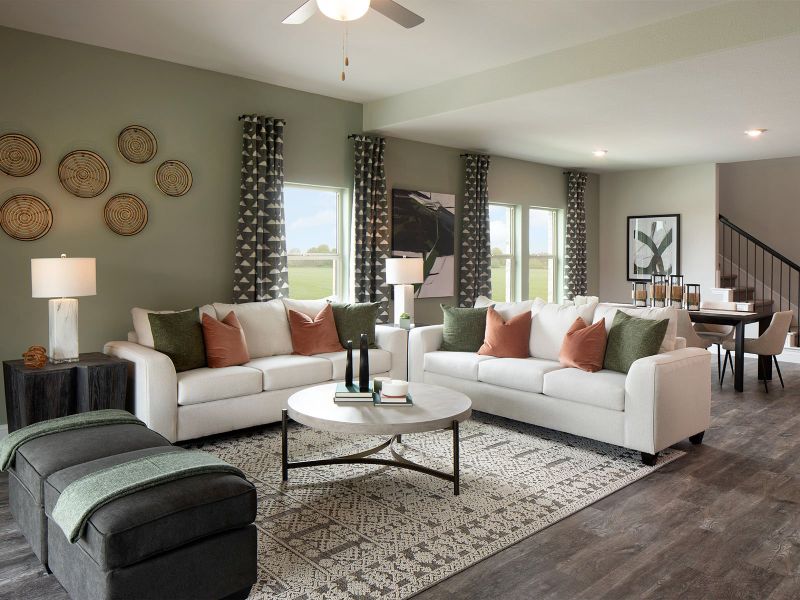 Enjoy some down time with the family in your spacious family room.