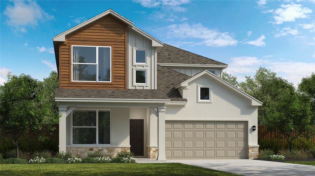New construction Single-Family house 1579 Estelea Grv, New Braunfels, TX 78130 Quinley- photo