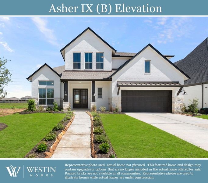 New construction Single-Family house The Asher IX, 7319 Prairie Lakeshore Lane, Katy, TX 77493 - photo