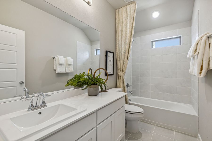 Bathroom in the Wimbledon home plan by Trophy Signature Homes