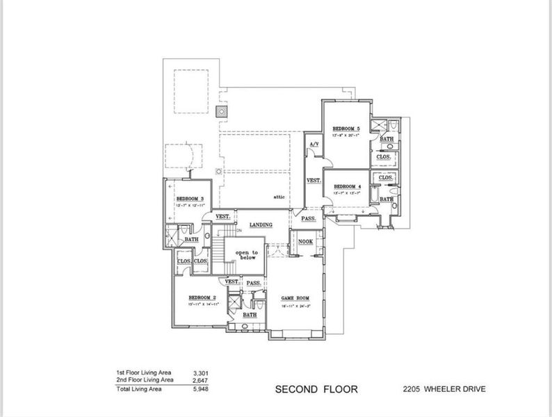Second story floorplan