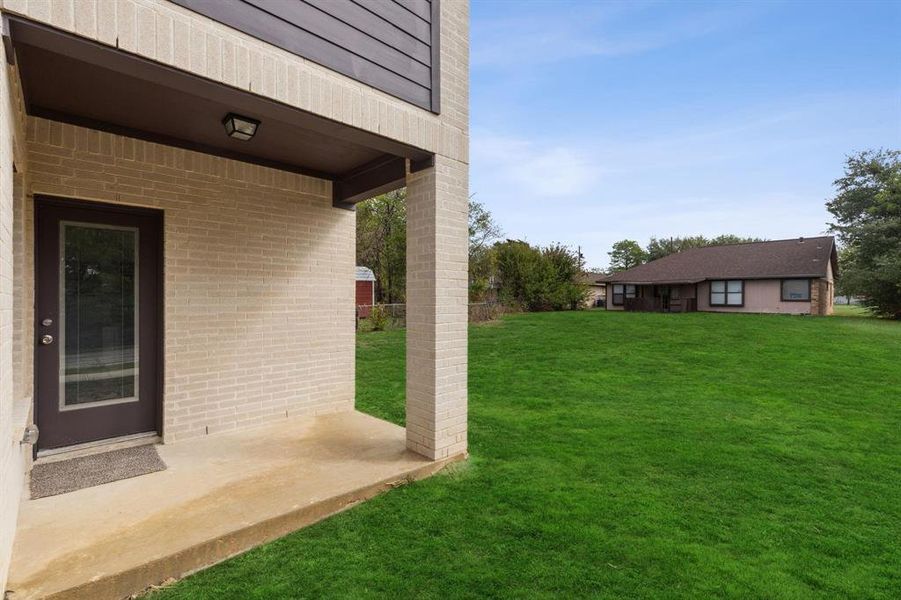 View of yard featuring a patio