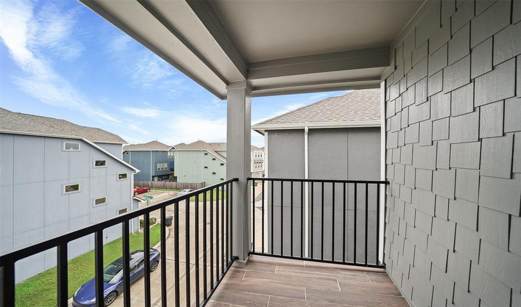 Covered patio on 3rd floor (*Photo not of actual home and used for illustration purposes only.)