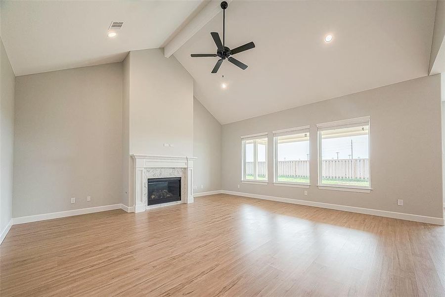 Oversized Family room with fireplace