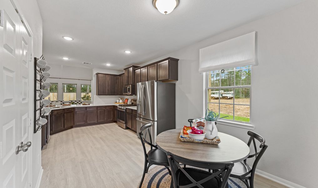 Dining area and kitchen