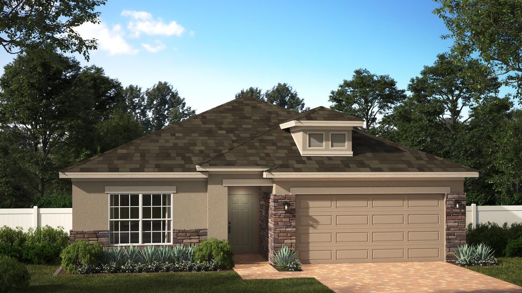 Kensington Stone Elevation | Harrell Oaks in Orlando, FL by Landsea Homes