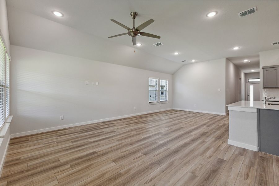 Living room in the Quartz home plan by Trophy Signature Homes – REPRESENTATIVE PHOTO