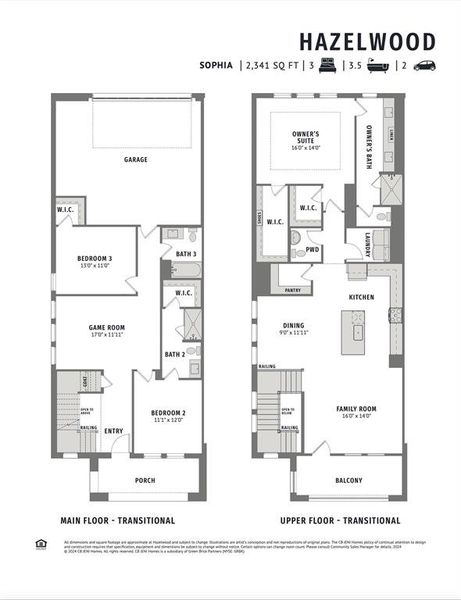 Our delightful Sophia plan offers a large game room and private bedrooms spaces on the main level with outstanding open concept living & entertaining spaces upstairs!