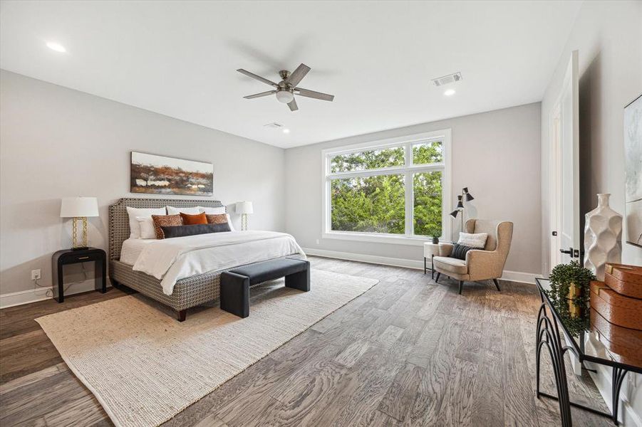 Primary Bedroom Suite with tree top views