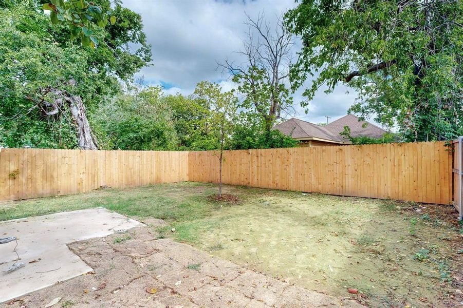 View of yard with a patio