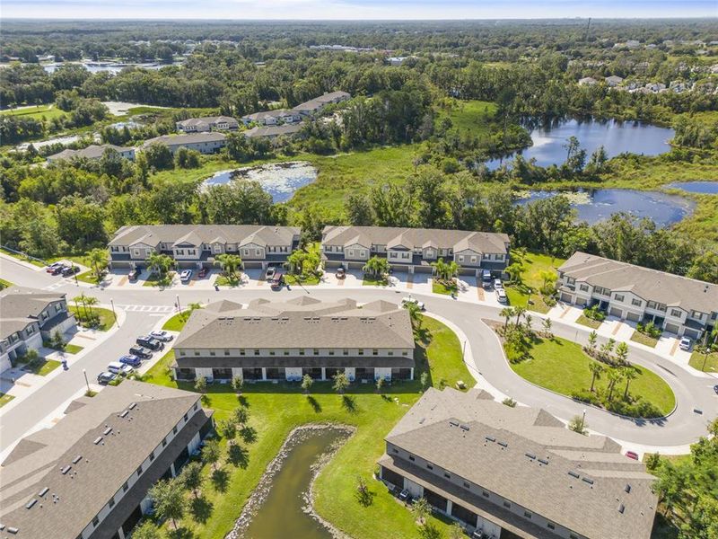 Aerial view of community