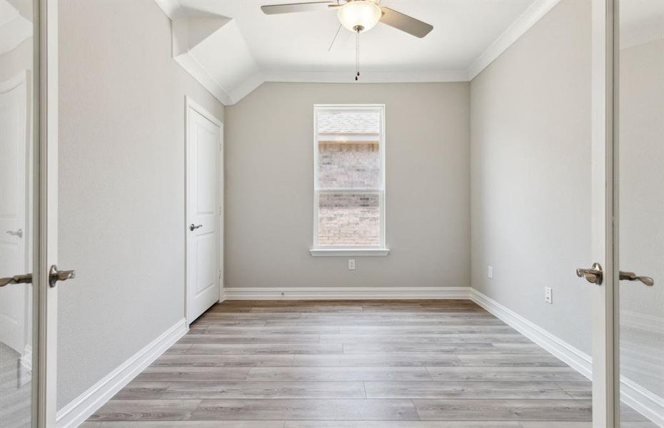 Elegant study with French doors*real home pictured