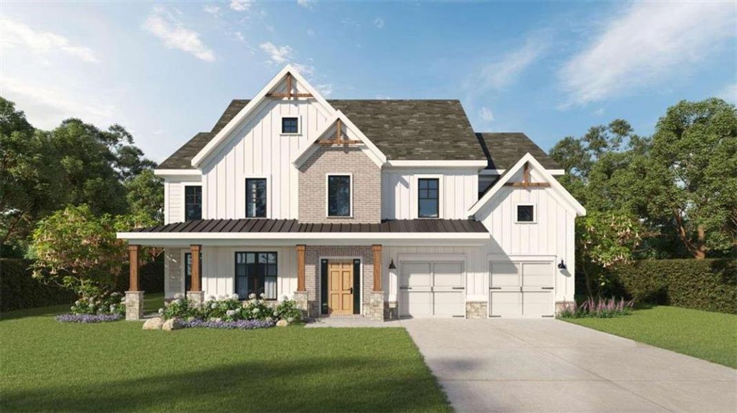 New construction Single-Family house 4757 Cooling Water Cirlce, Powder Springs, GA 30127 - photo