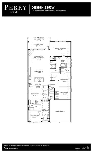 Floor Plan for 2357W