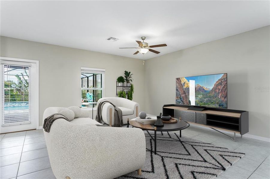 Living Room - Virtually Staged