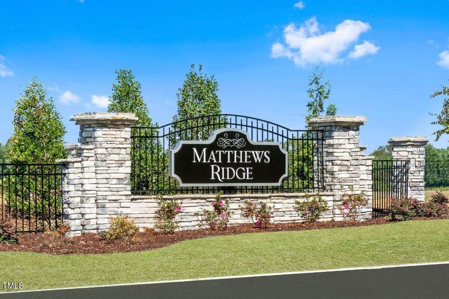 Matthews Ridge Entry Monument