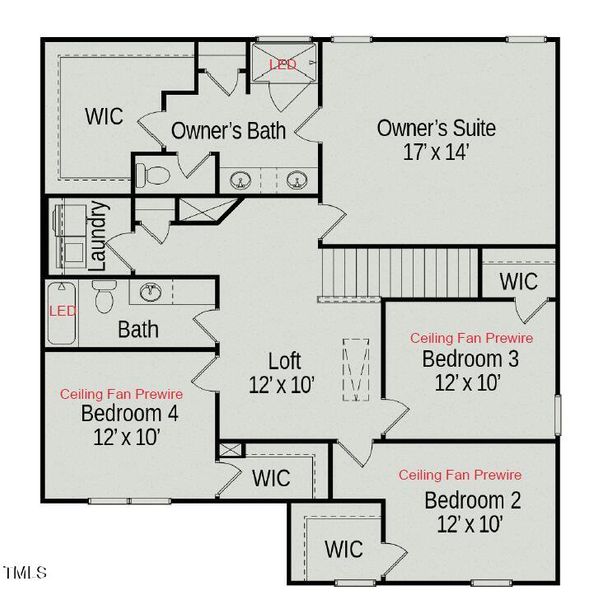 Second Floor Layout Lot 21