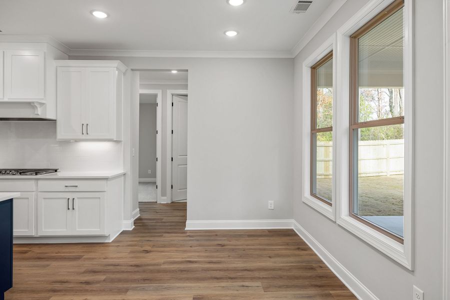 Breakfast area located off of the kitchen