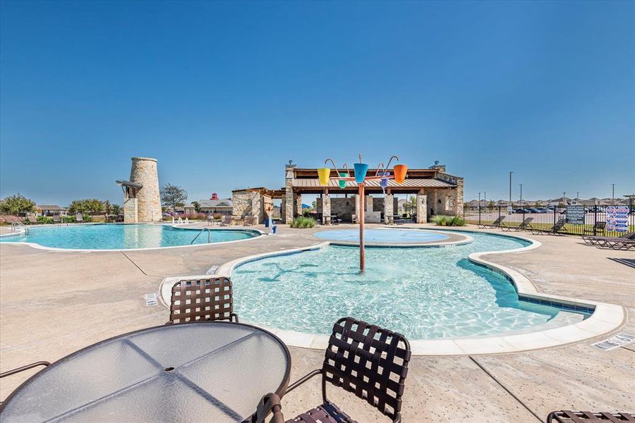 View of pool with a patio