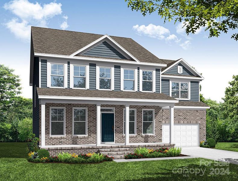 Homesite 61 will feature a Colfax C floorplan with front-load garage.