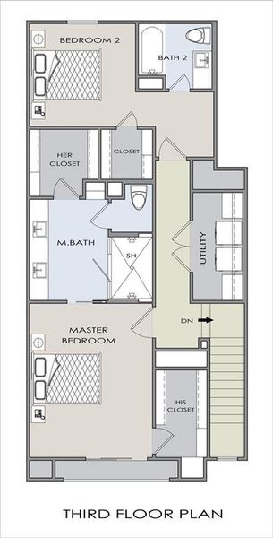 And finally, third floor layout