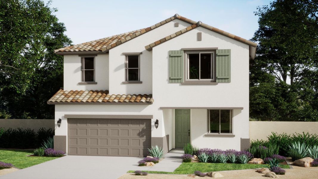 Spanish Elevation | Aspen | Wildera – Canyon Series | New Homes in San Tan Valley, AZ | Landsea Homes
