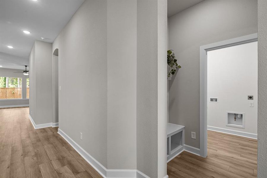 Mud room and utility off entrance from garage