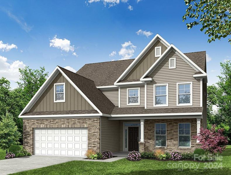 Homesite 8 features a Hamilton D floorplan with front-load garage.