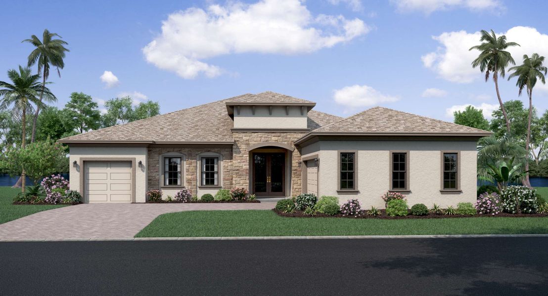 New construction Single-Family house Bismark 1 (Palm Collection), 15303 Serengeti Boulevard, Spring Hill, FL 34610 - photo
