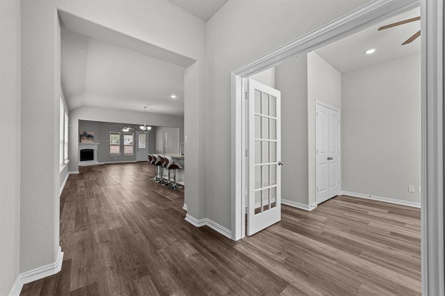 Hall featuring hardwood / wood-style flooring