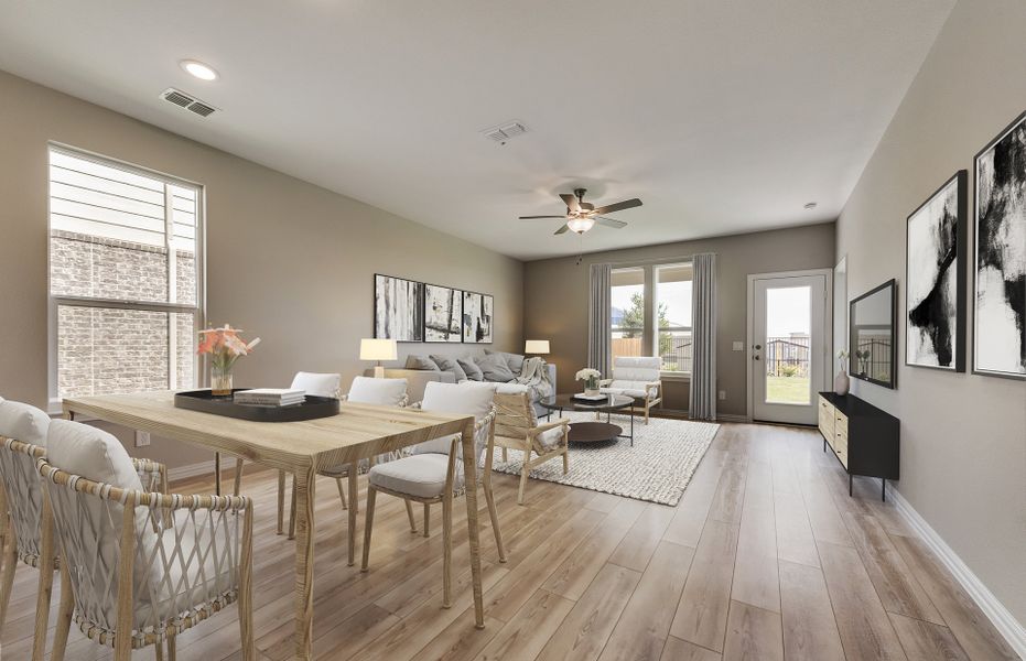 Dining area overlooking the gathering room