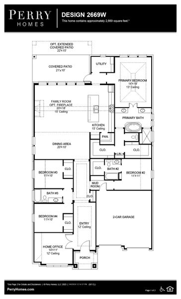 Floor Plan for 2669W