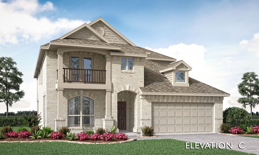 Elevation C. Dewberry II New Home in Godley, TX