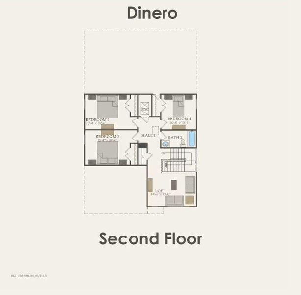 Pulte Homes, Dinero  floor plan