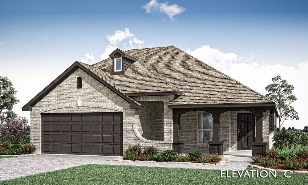 Elevation C. Dogwood III New Home in Forney, TX