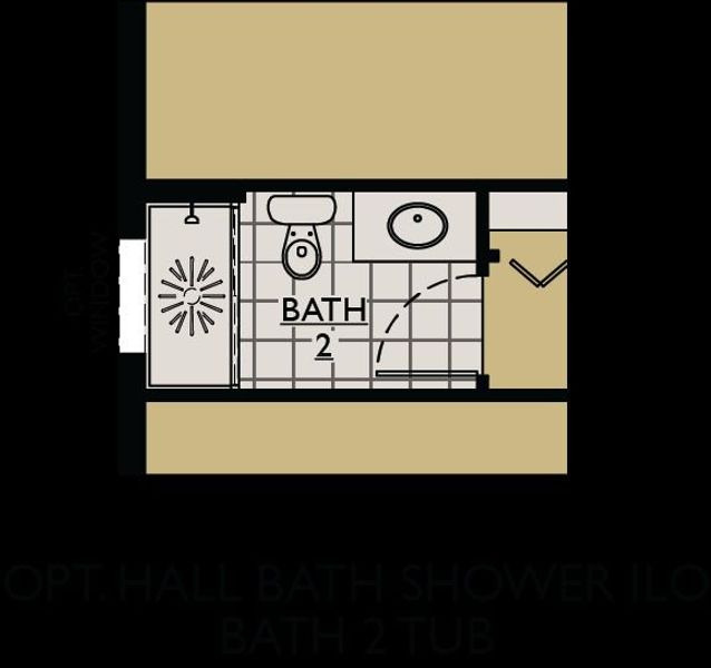 Sweet Bay floor plan option hall bath 2 shower in lieu of tub William Ryan Homes Tampa